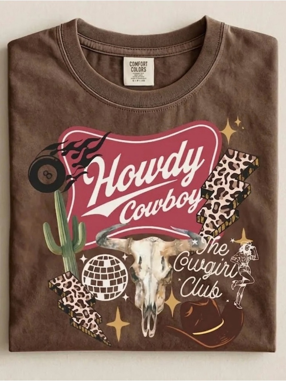 Comfort Colors Vintage Howdy Cowboy Rodeo Graphic Tee